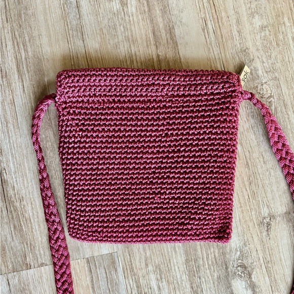 The Sak Mini Crossbody Bag Berry Pink Excellent - Picture 2 of 7